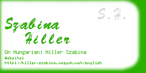 szabina hiller business card
